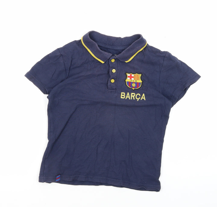 FC Barcelona Boys Blue Polo Shirt, Size 6 Years, Football Style