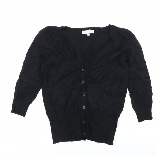 Red Herring Women's Black Cardigan Size 10 V-Neck