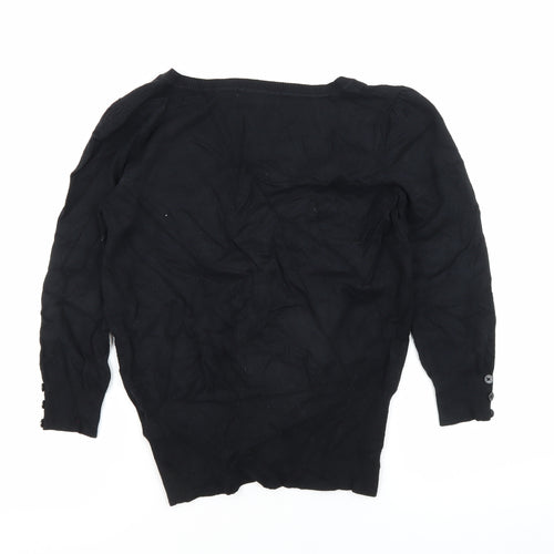 Red Herring Women's Black Cardigan Size 10 V-Neck
