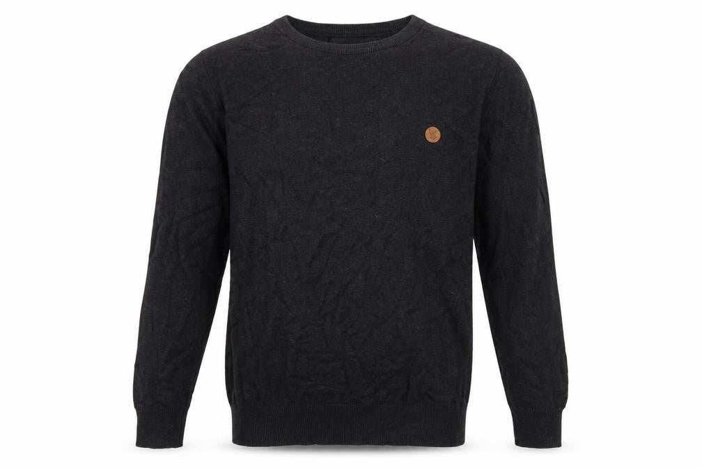 Front view of Nanny State Men's Black S jumper Cotton