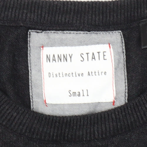 Nanny State Men's Black S Pullover Jumper Cotton