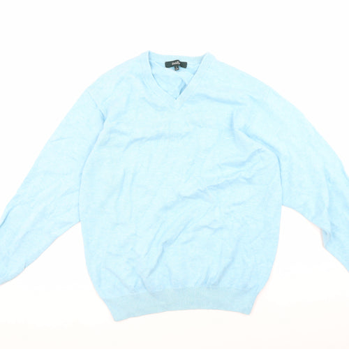 Wolsey Women's Blue V-Neck Pullover Jumper S