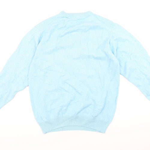 Wolsey Women's Blue V-Neck Pullover Jumper S