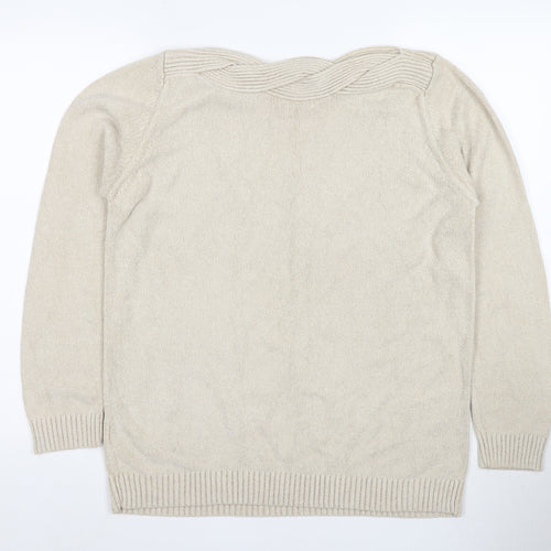 Marks and Spencer Women's Beige Pullover Jumper Size 14