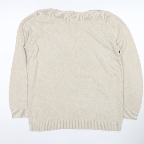 Marks and Spencer Women's Beige Pullover Jumper Size 14