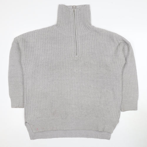 AX Women's Grey Roll Neck Knitted Jumper, M