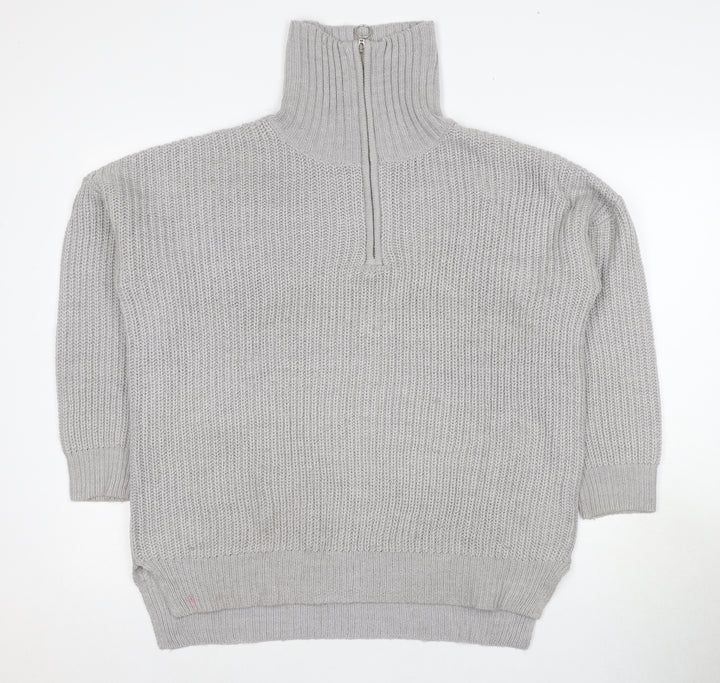 AX Women's Grey Roll Neck Knitted Jumper, M