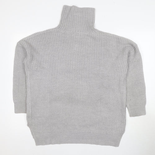 AX Women's Grey Roll Neck Knitted Jumper, M