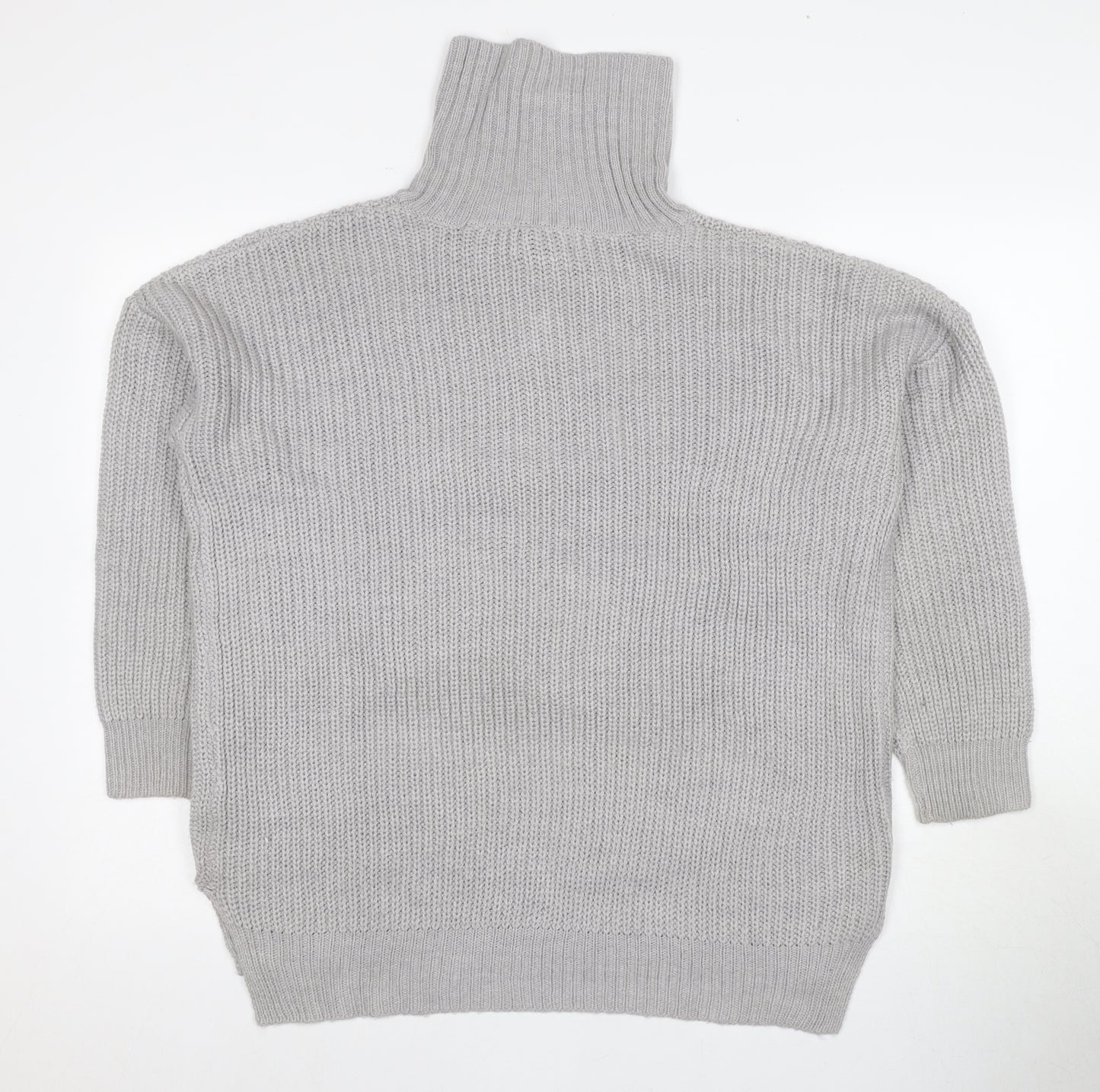 AX Women's Grey Roll Neck Knitted Jumper, M