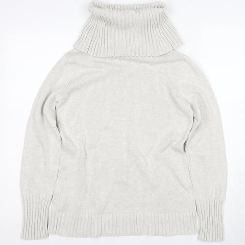 Nautica Women's Ivory Roll Neck Pullover Jumper, Size S