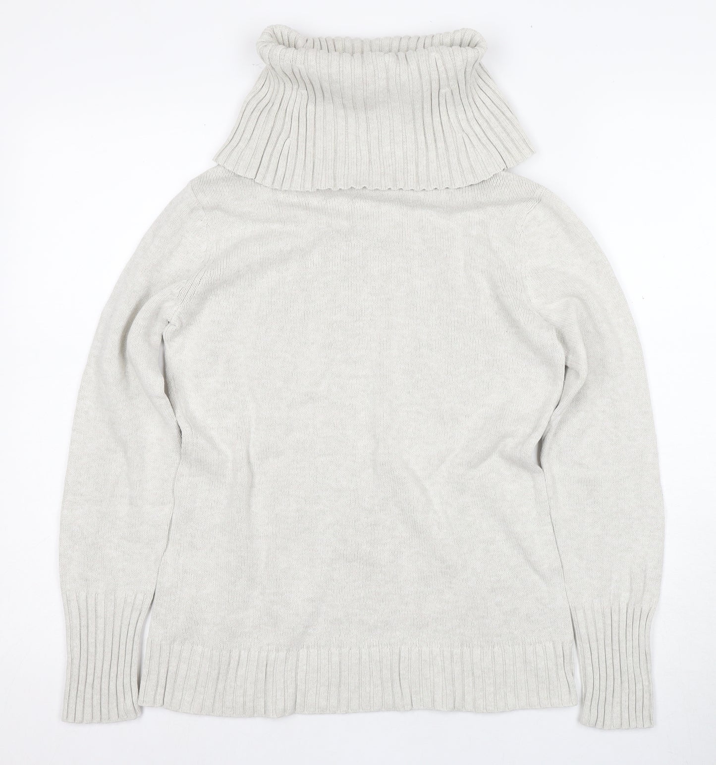 Nautica Women's Ivory Roll Neck Pullover Jumper, Size S