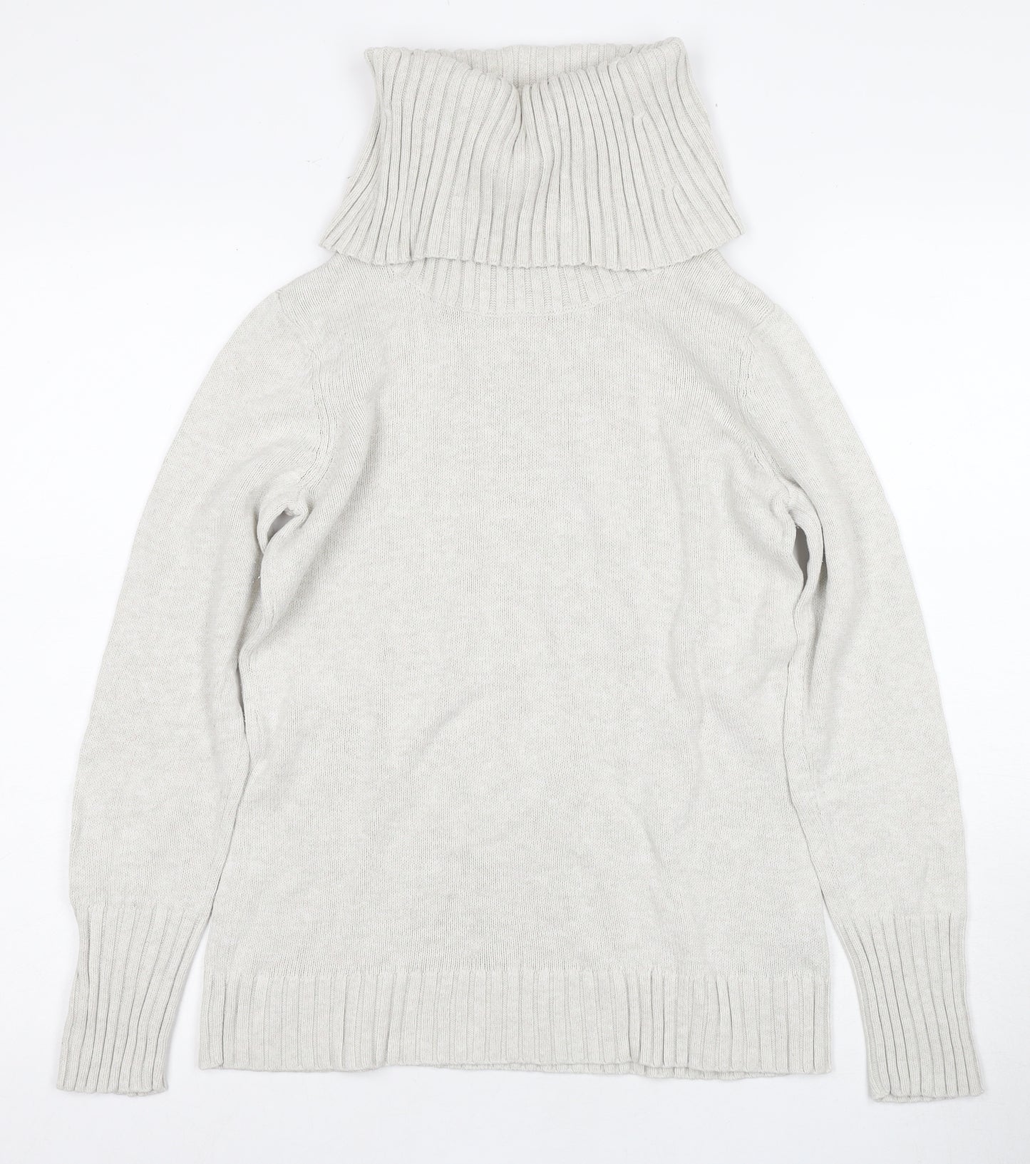 Nautica Women's Ivory Roll Neck Pullover Jumper, Size S