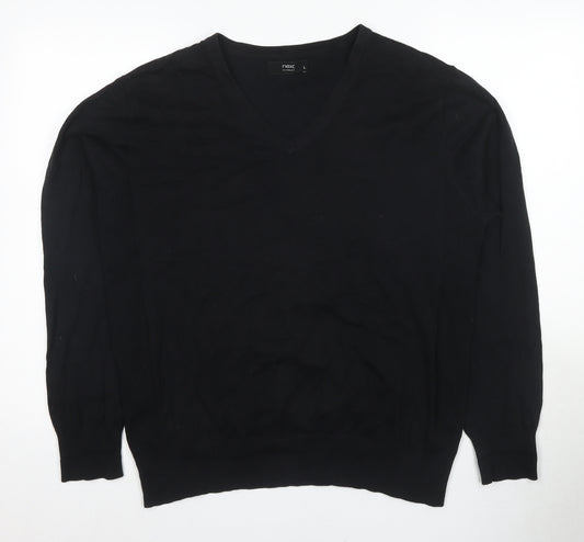 Next Men's Black V-Neck Pullover Jumper Size L