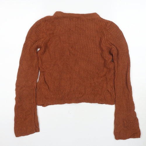Stradivarius Women’s Brown Crew Neck Pullover Jumper Size 6