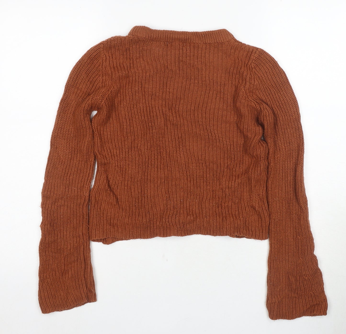 Stradivarius Women’s Brown Crew Neck Pullover Jumper Size 6
