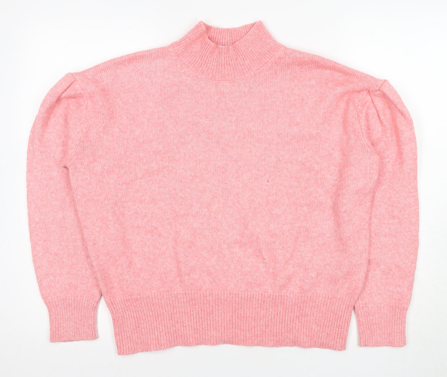 Marks and Spencer Women's Pink High Neck Pullover Jumper M