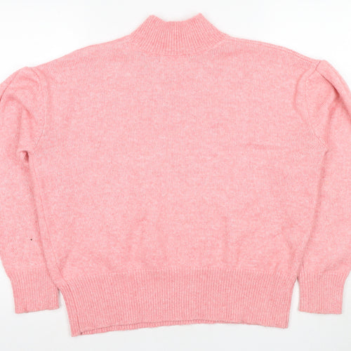Marks and Spencer Women's Pink High Neck Pullover Jumper M
