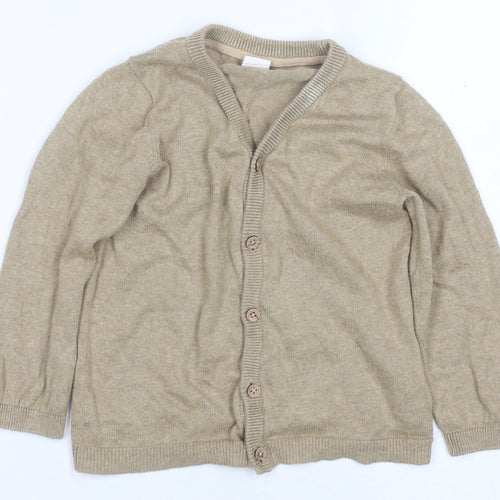 H&M Unisex Beige Baby Cardigan 24 Months Button V-Neck
