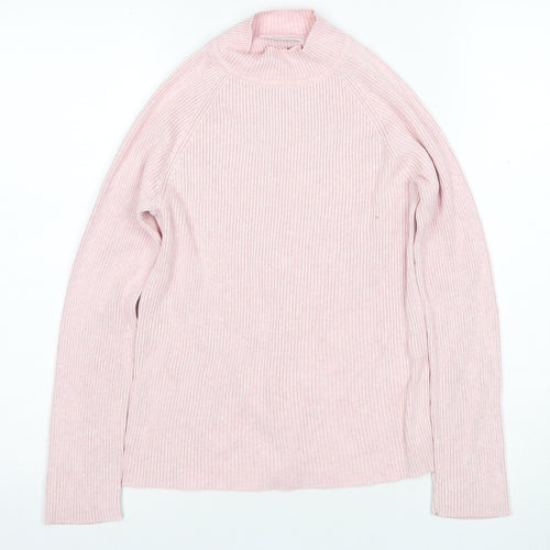 BHSWomen's Pink Mock Neck Pullover Jumper Size 14