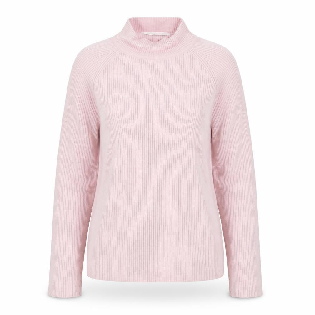 Front view of BHSWomen's Pink Mock Neck jumper, size 14