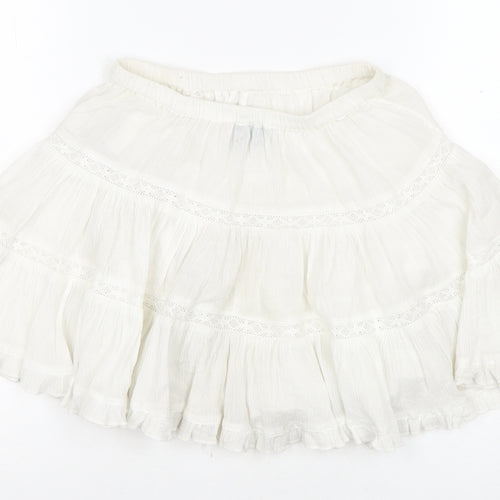 ASOS White Cotton Lace Skirt for Women, Size 8
