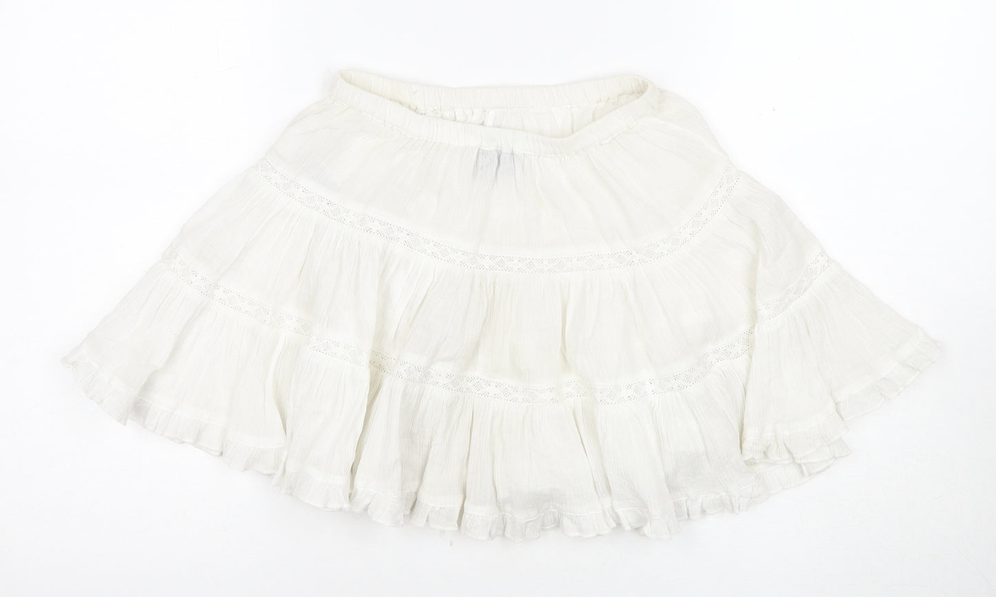 ASOS White Cotton Lace Skirt for Women, Size 8