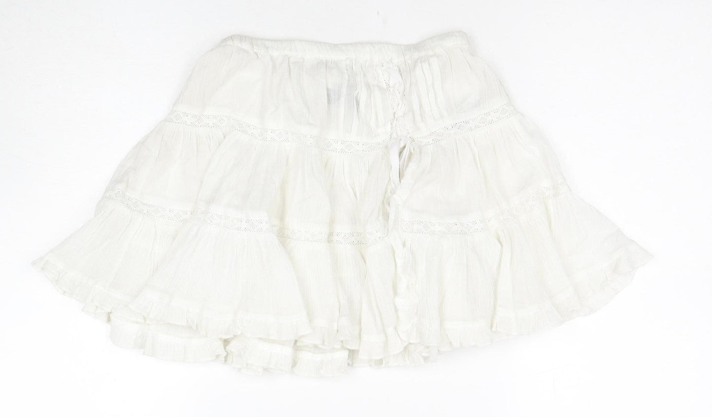 ASOS White Cotton Lace Skirt for Women, Size 8