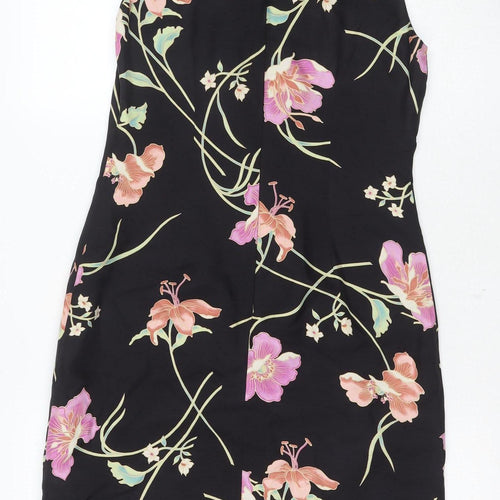 Caroll Women's Black Floral Shift Dress Size 10