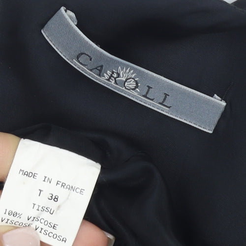 Caroll Women's Black Floral Shift Dress Size 10