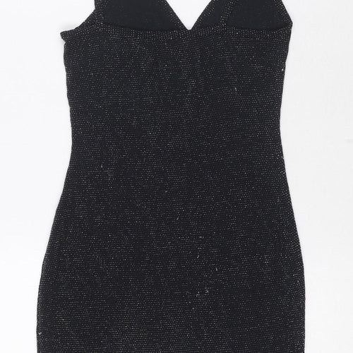 Prettylittlething Women's Black Slip Dress Size 8