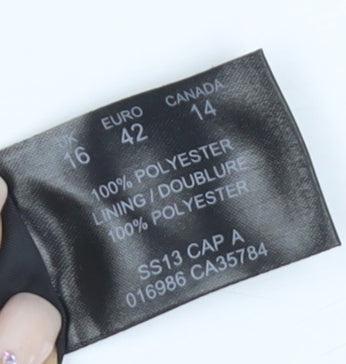 Women's Black Midi Pencil Skirt Size 16