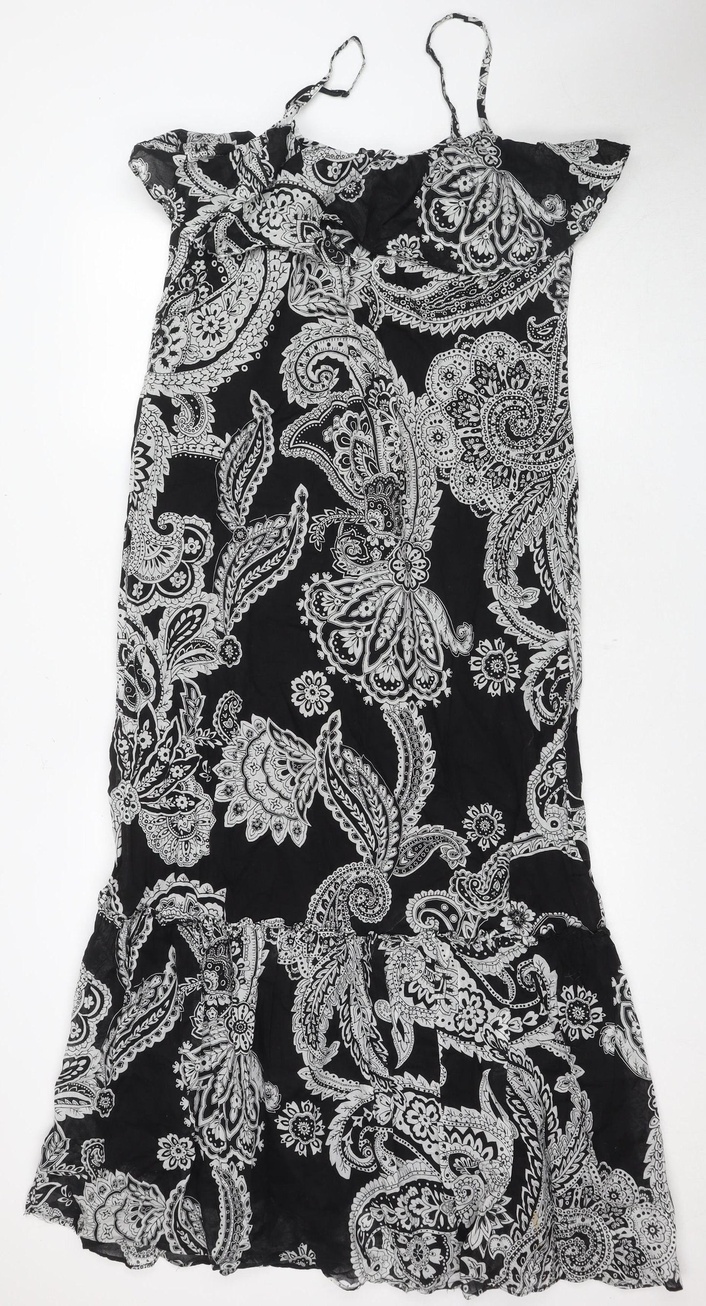 Noa-Noa Women's Black Paisley Dress Size 14 Summer