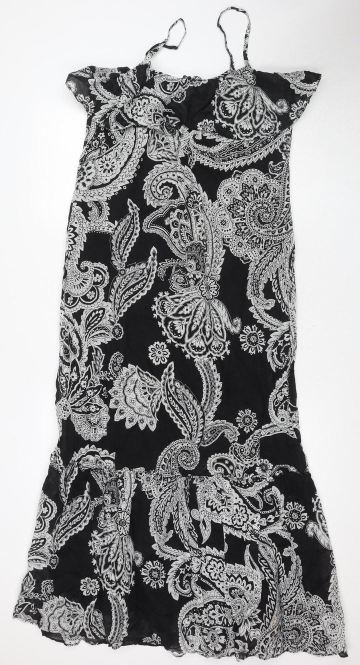 Noa-Noa Women's Black Paisley Dress Size 14 Summer