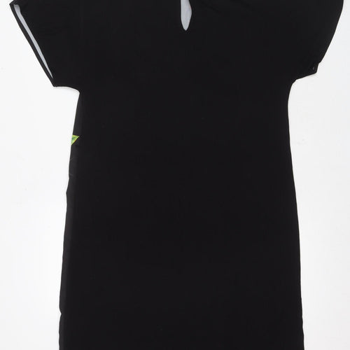 Oasis Women's Black Floral Shift Dress Size 10