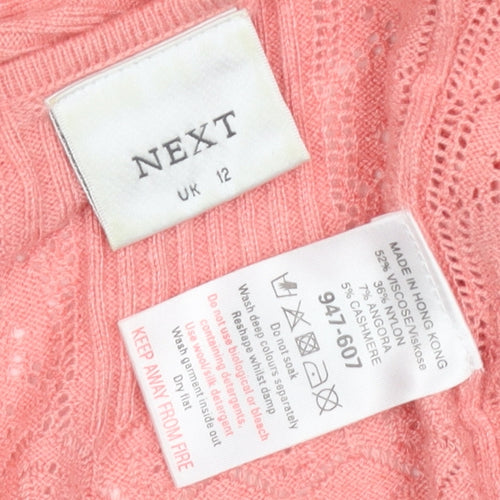 Next Women's Pink V-Neck Cardigan, Size 12, Knit
