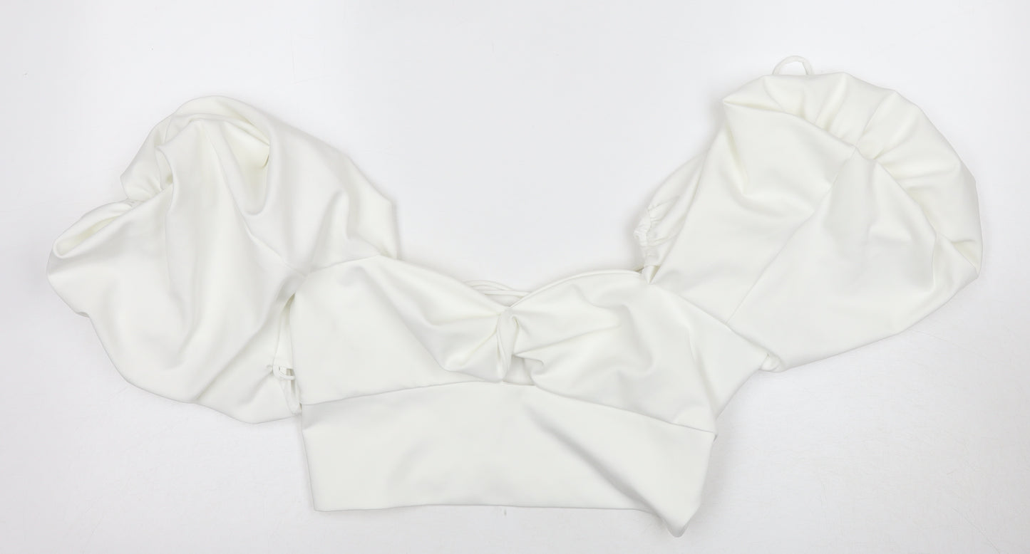 ASOS Women's White Off the Shoulder Blouse Size 10
