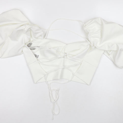 ASOS Women's White Off the Shoulder Blouse Size 10