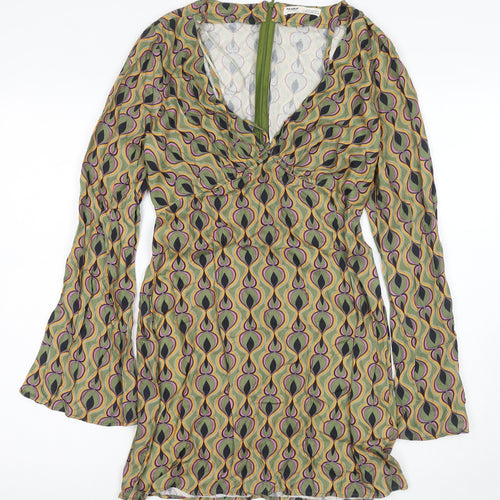 Pull&Bear Women's Multicoloured XS Geometric Shift Dress