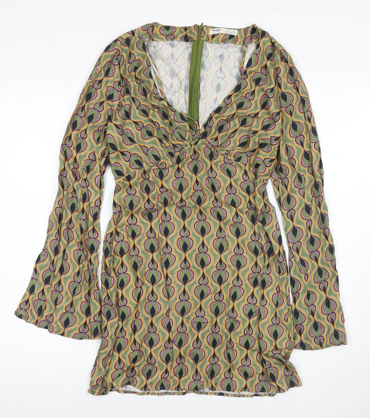 Pull&Bear Women's Multicoloured XS Geometric Shift Dress
