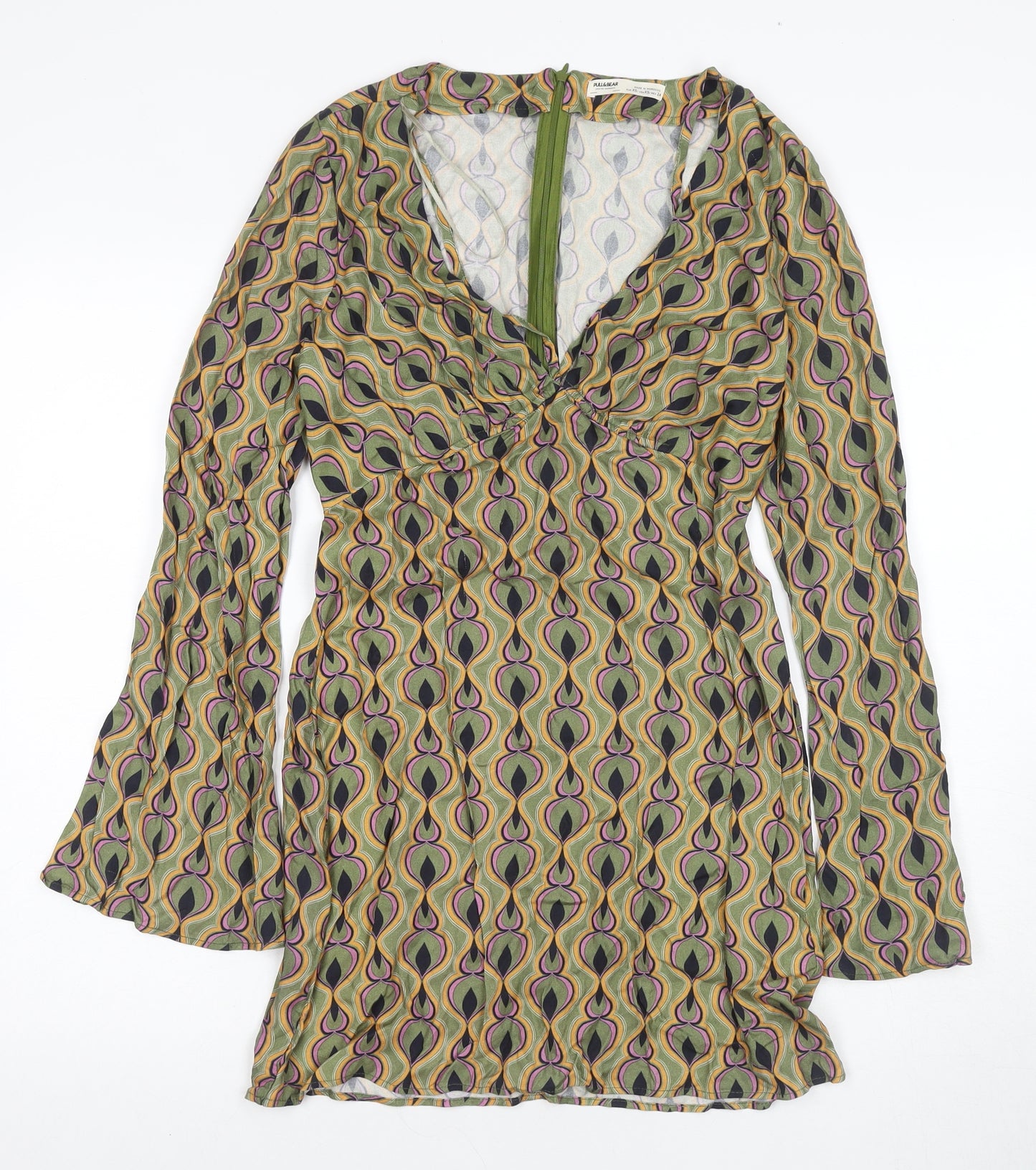 Pull&Bear Women's Multicoloured XS Geometric Shift Dress