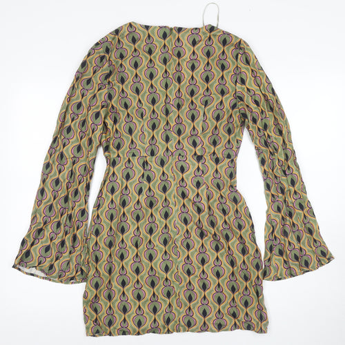 Pull&Bear Women's Multicoloured XS Geometric Shift Dress