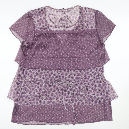 Betty Jackson Black Women's Purple Tunic Blouse Size 12
