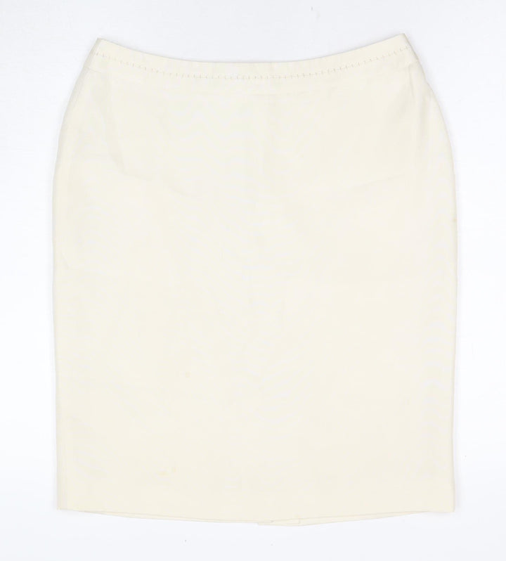 Planet Women’s Ivory Knee Length Pencil Skirt Size 10