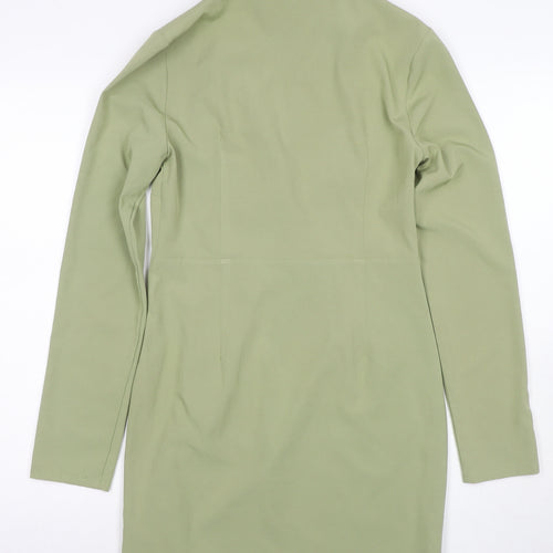 PrettyLittleThing Green Women's Jacket Dress Size 10