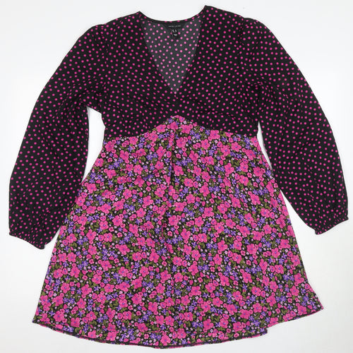 New Look Women's Floral Wrap Dress Size 12