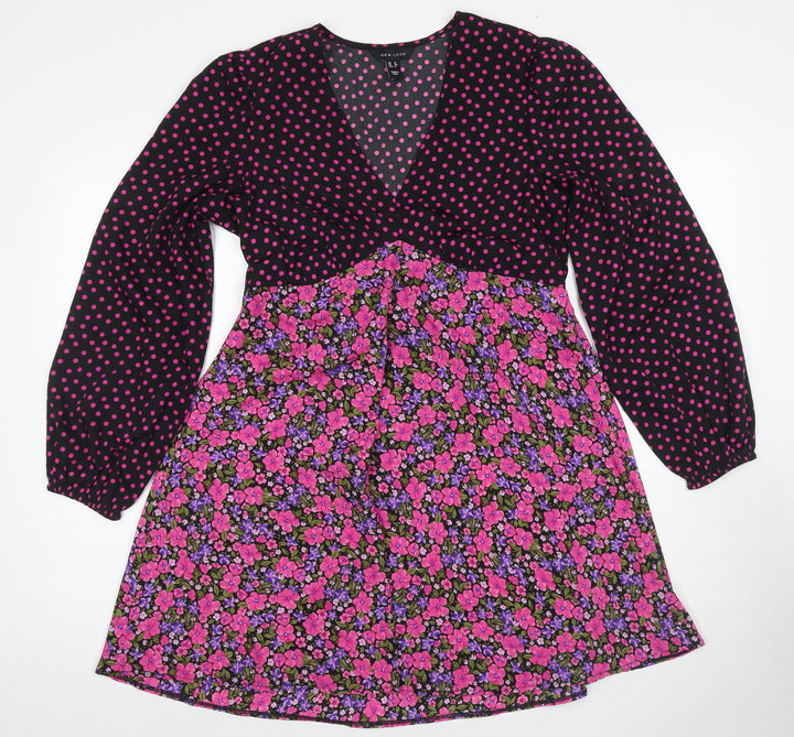 New Look Women's Floral Wrap Dress Size 12
