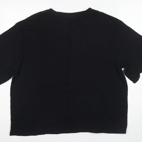 Marks and Spencer Women's Black T-Shirt - Size 16