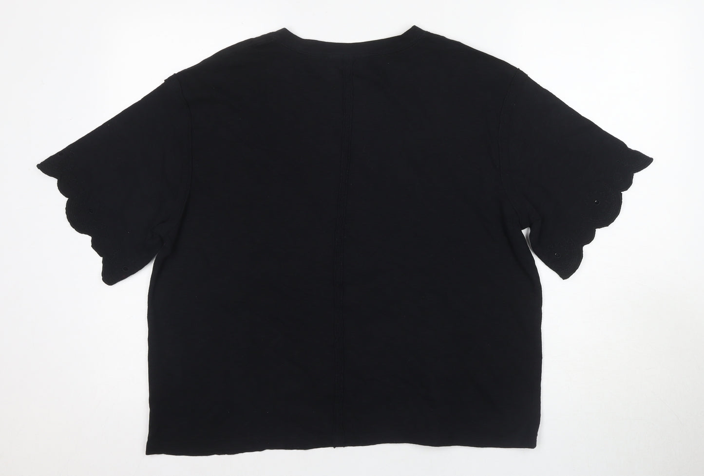 Marks and Spencer Women's Black T-Shirt - Size 16