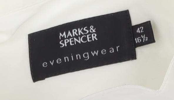 Marks and Spencer Men's White Formal Dress Shirt Size 16.5