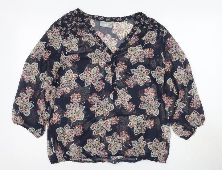 Wallis Women's Multicoloured Floral Blouse M